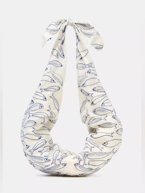 NWT Zara Woman Rare BOW PRINT BAG Fish Embroidered Bag